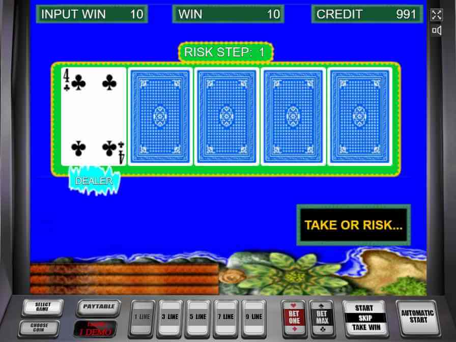 В слот-машине Фейри Ленд можно увеличить последний выигрыш в несколько раз Риск игра на удвоение последней ставки, автомат Лягушки